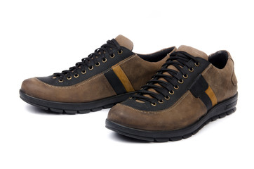 Male shoes isolated on white background