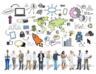 Global Business World Organization Market Commercial Concept