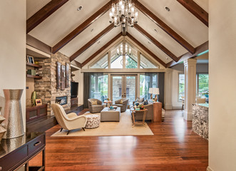 Beautiful living room in new luxury home