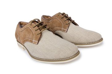 Male shoes isolated on white background