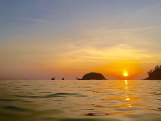 Kata beach sunset island