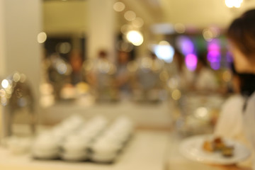 Background blur of Restaurants cafe.