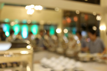 Background blur of Restaurants cafe.