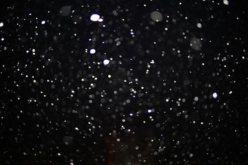 texture of white rain drops on a black background