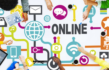 Global Online Communication Social Networking Technology Concept