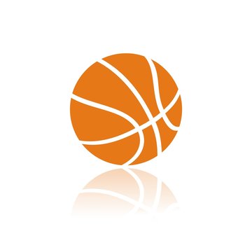 Icono balón baloncesto color FB reflejo