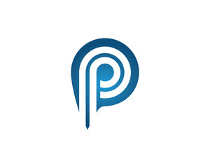 p pp logo icon template 2