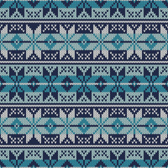 Knitted Sweater Design. Fair Isle Seamless Pattern