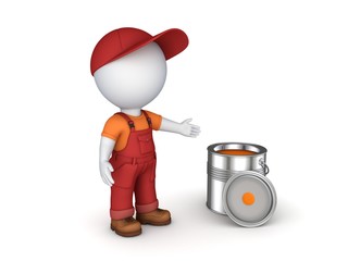 Worker in a uniform.