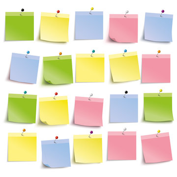 White Board Colored Sticks Pins