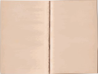 Old open book