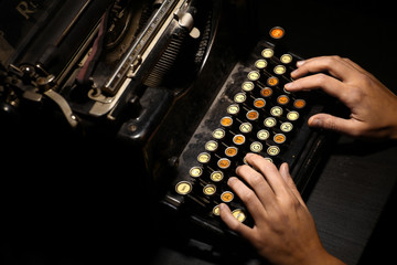 Vintage typewriter keyboard