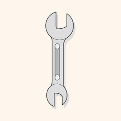 work tool wrench theme elements vector,eps