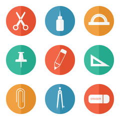 Stationery icons.