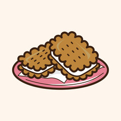 cookies theme elements vector,eps