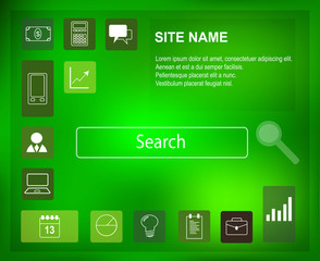 Modern green website template