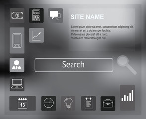Website gray modern template