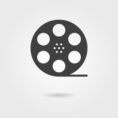 film reel icon with shadow