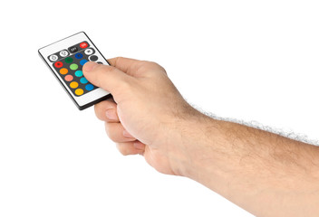 Remote control for change colors in hand