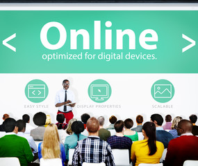 Digital Online Business Office Conference Concept