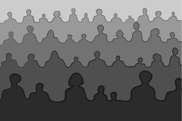 grey crowd silhouettes
