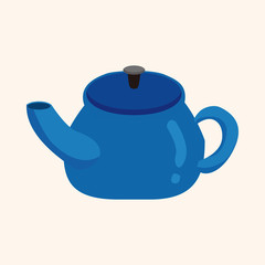 kitchenware tea pot theme elements vector,eps