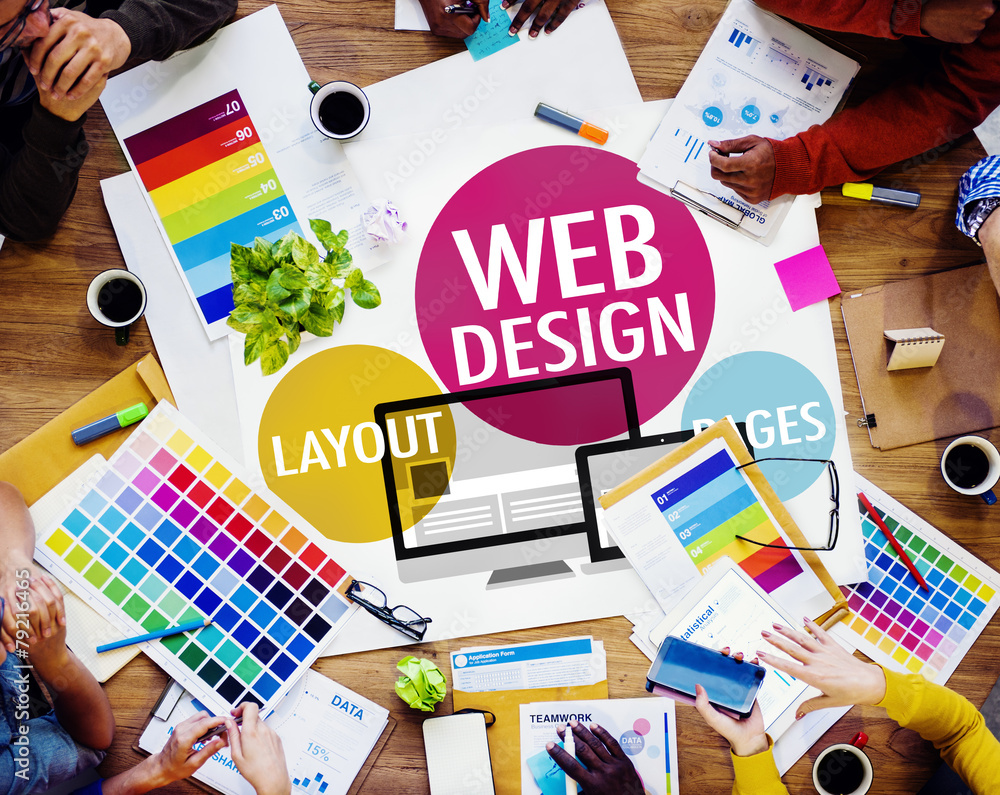 Poster web design content creative website responsive concept