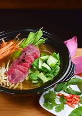 Traditional Vietnamese beef soup pho