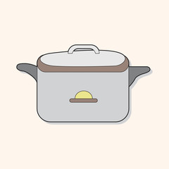 kitchenware rice cooker theme elements vector,eps