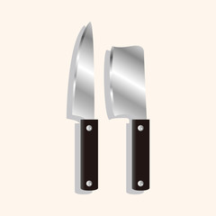 kitchenware knife theme elements vector,eps