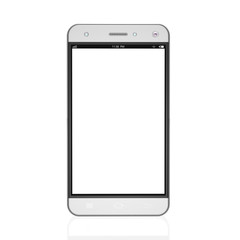 Mobile phone on white background,cell phone illustration