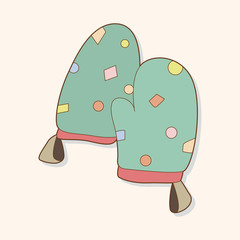 kitchenware oven mitts theme elements vector,eps