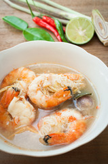 Tom yum goong thai spice soup