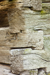 The corner of the old log house