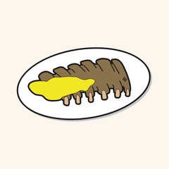 steak theme elements vector,eps