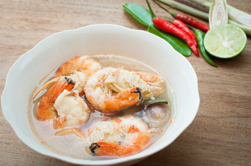 Tom yum goong thai spice soup