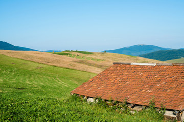 Fototapeta na wymiar Landscape in the Ukrainian Carpathians