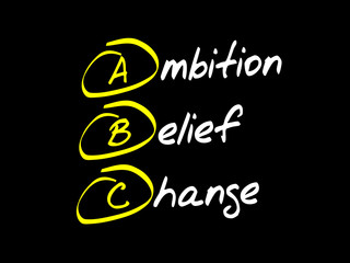 Ambition Belief Change (ABC), business concept acronym