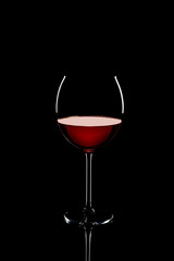 Elegant red wine glass