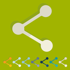 Flat design. share it