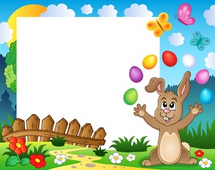Fototapeta premium Frame with Easter rabbit theme 4