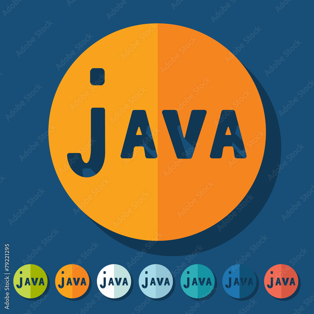 Poster flat design. java