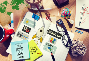 Startup Innovation Planning Ideas Team Success Concept