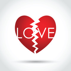 broken love heart