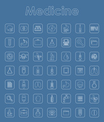 Set of medicine simple icons