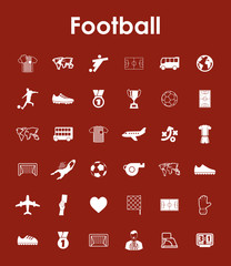 Set of football simple icons