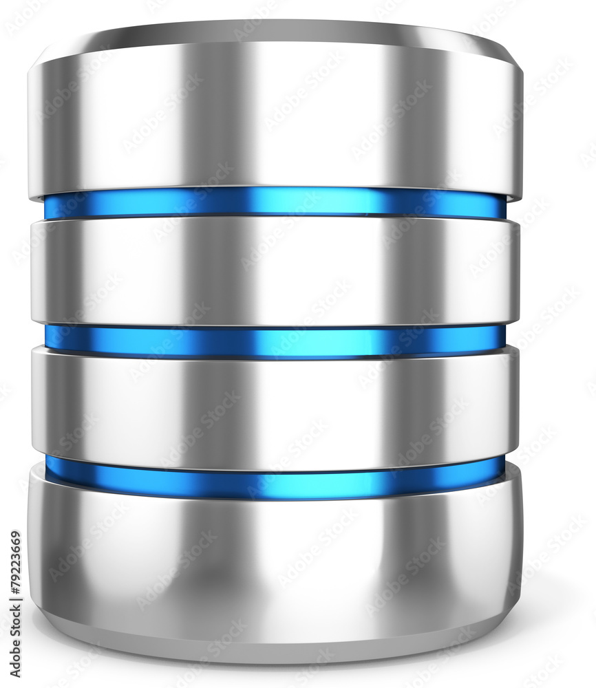 Aufkleber 3d hard disk and database