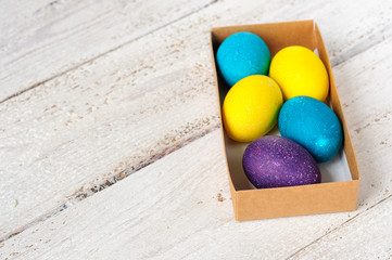 Colored easter eggs