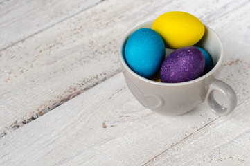 Colored easter eggs