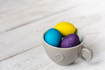 Colored easter eggs